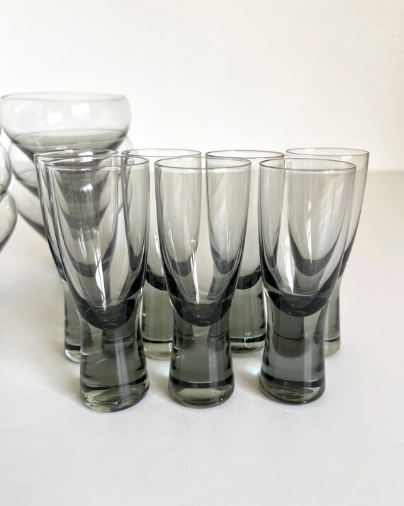 Holmegaard Canada per Lutken Smoke Glass Port Wine Sherry 4 5/8