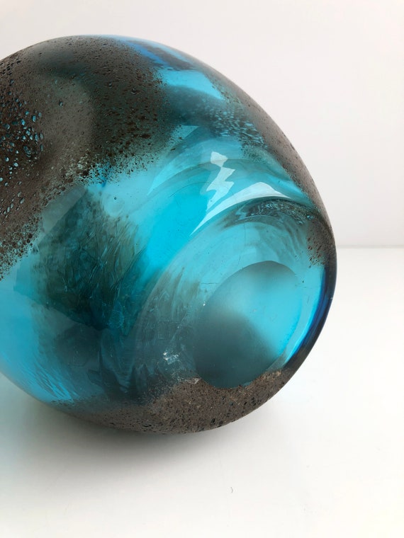 Barbarico Ercole Barovier Toso Style Glass Vase Murano Italian Mid