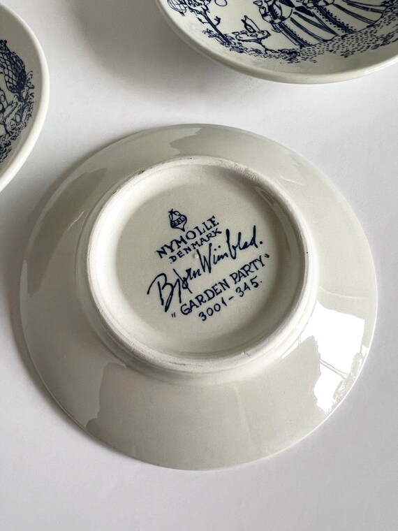 Bjorn Wiinblad Garden Party Small Dish Nymolle Denmark #2