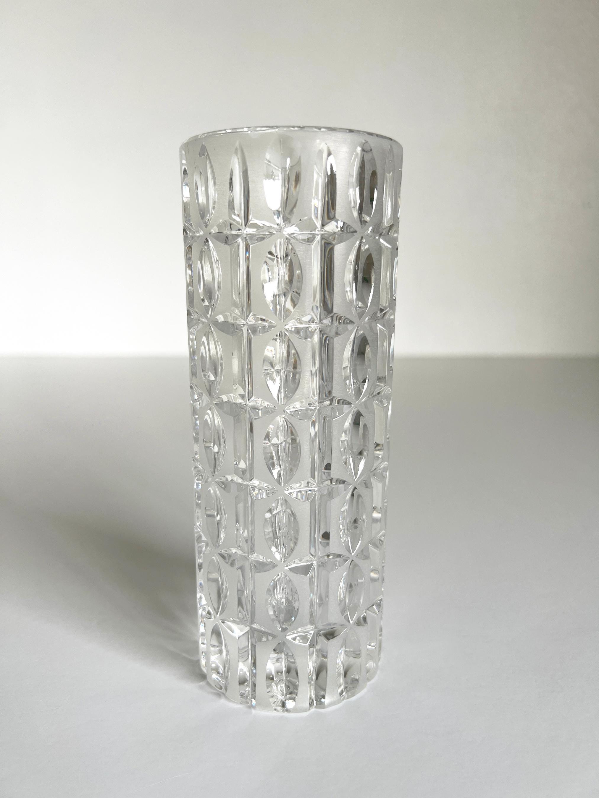 Mid Century Nachtmann Cut Crystal Glass Faceted Vase Germany - Etsy