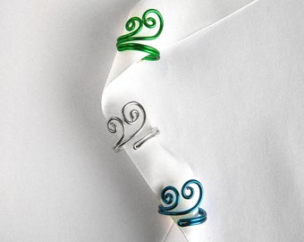 Wave Ring / adjustable ring / Ocean Ring / thumb ring knuckle ring / open ring / celtic ring