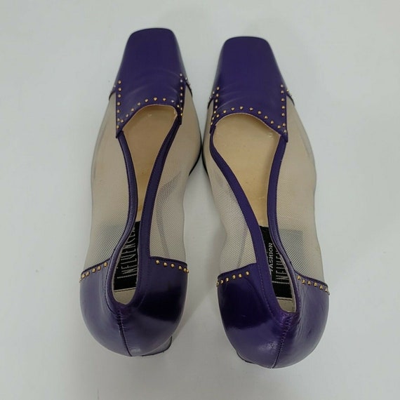Vintage Fashion Influences 10M Purple Leather Mes… - image 4