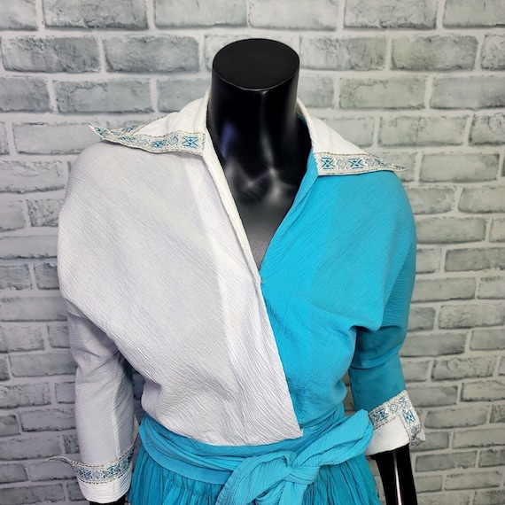 Vintage 50s Square Dance Patio Set Cropped Wrap T… - image 2