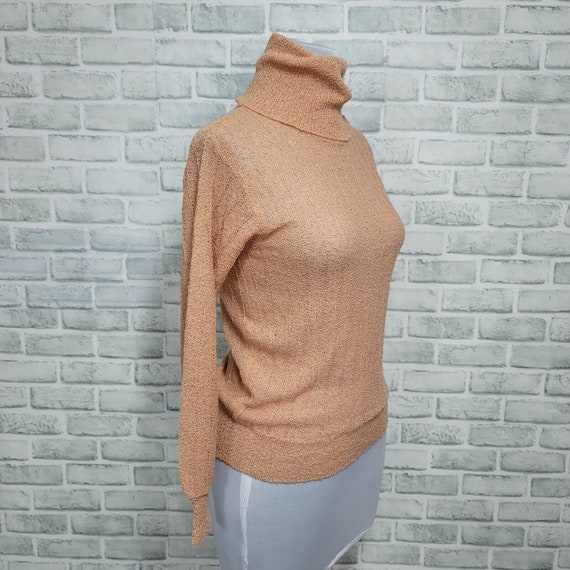 Vintage 80s Rosanna Size S Dusty Rose Pink Knit T… - image 2