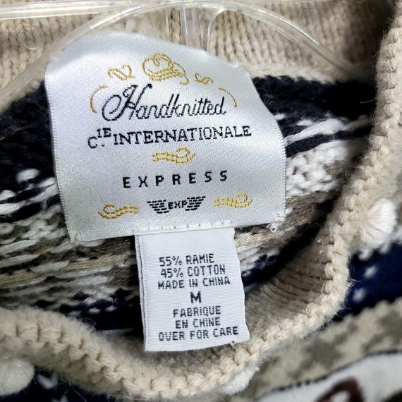 Vintage 80s 90s Express Cie Internationale Handkn… - image 8