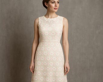 RESERVED 70s Jody California White Lace Dress Daisy Trim Large - Etsy