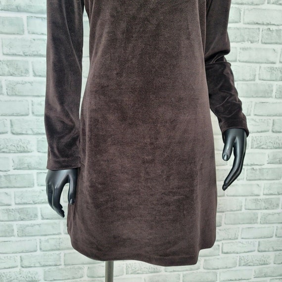 Vintage 90s Limited America XS Brown Velour Long … - image 3