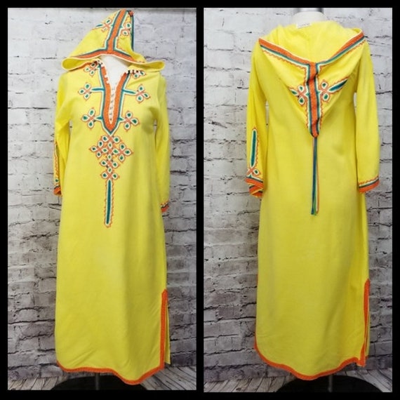 Vintage Glenn Mark Moroccan Embellished Hooded Tun