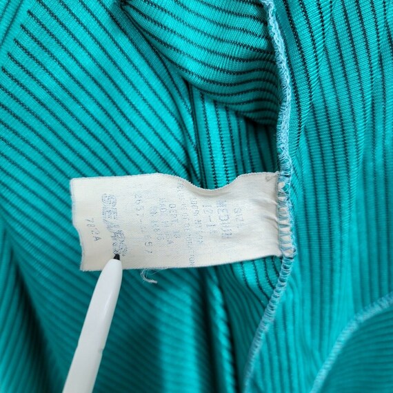 Vintage 70s 80s Sears Striped GReen Nylon Nightgo… - image 8