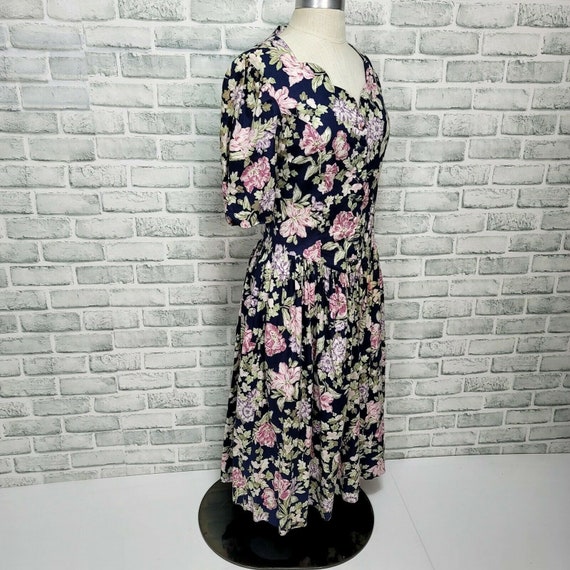 Vintage 90s Laura Ashley Cottage Core Floral Dres… - image 8