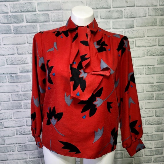 Vintage 80s Pierre Cardin Boutique Womens XL Red A