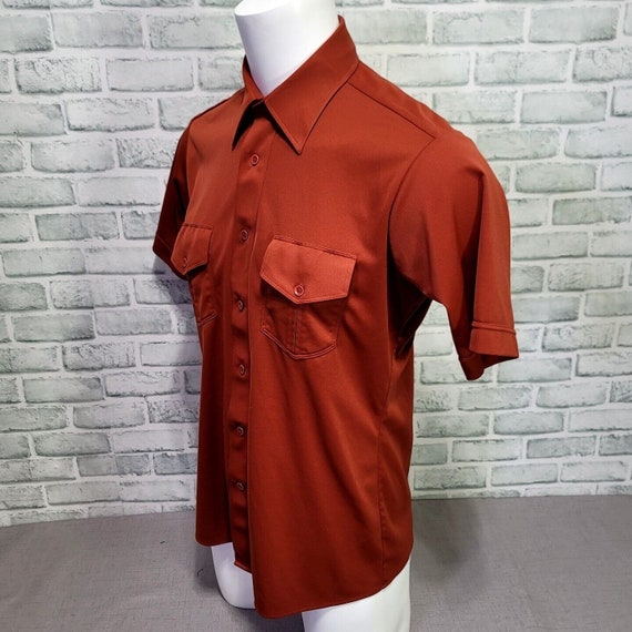 Vintage 70s Mervyns Rustic Red Luxur Knit Texturi… - image 4