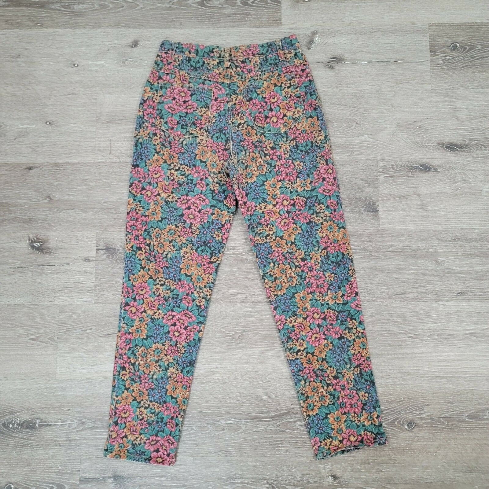 Vintage Fredericks of Hollywood Floral Denim Jeans High Rise Tapered Made  in USA -  Canada