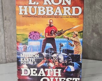 Death Quest Mission Earth Vol 6 L Ron Hubbard 1987 Copertina rigida UK 1a edizione
