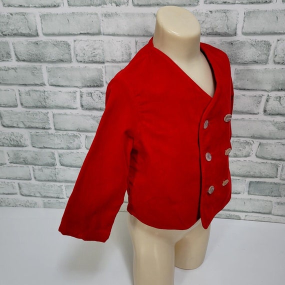 Vintage 50s R-Gee Originals USA 24M Red Velour Do… - image 2