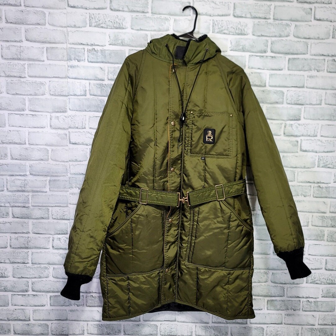 Vintage Refrigiwear Winter Coat Puffy Puffer Army Green
