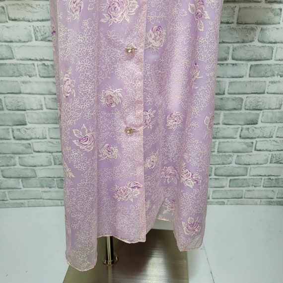 Vintage 50s Lavender Purple White Textured Floral… - image 4