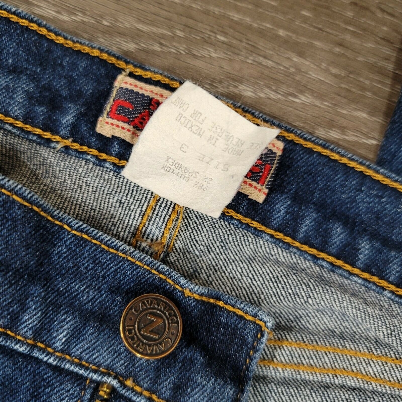 Vintage 90s Z Cavaricci Size 28 Dark Wash Mid Waist Distressed