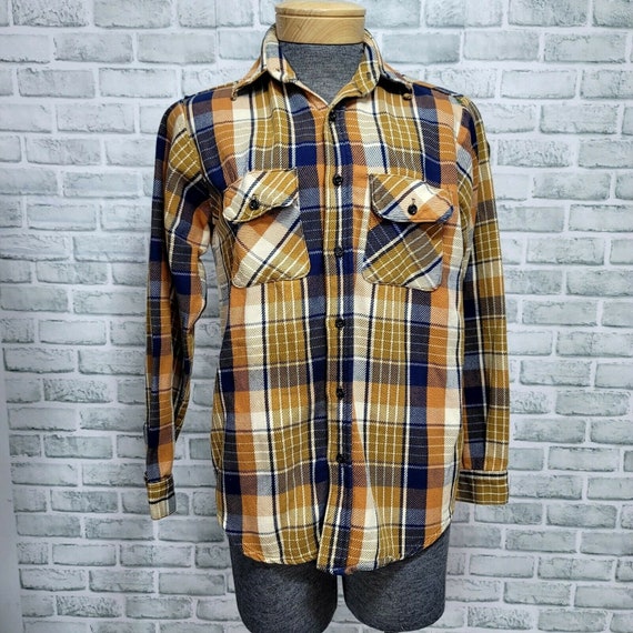 Vintage 1970's Five Brothers Flannel Shirt Rolling st… - Gem