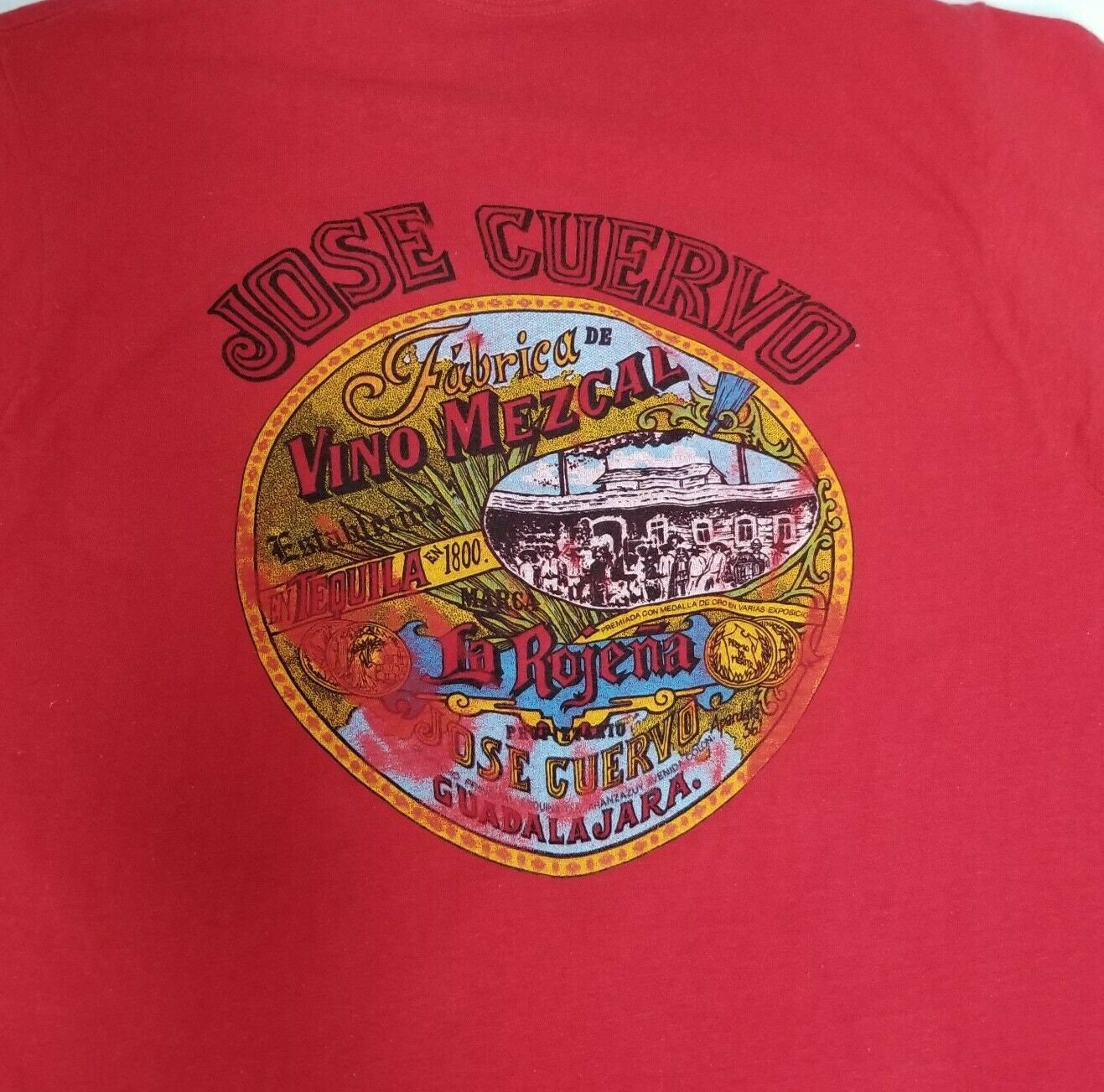 Vintage 80s Jose Cuervo Tequila Mens XL Red Tshirt 50/50 Single Stitch USA Tee