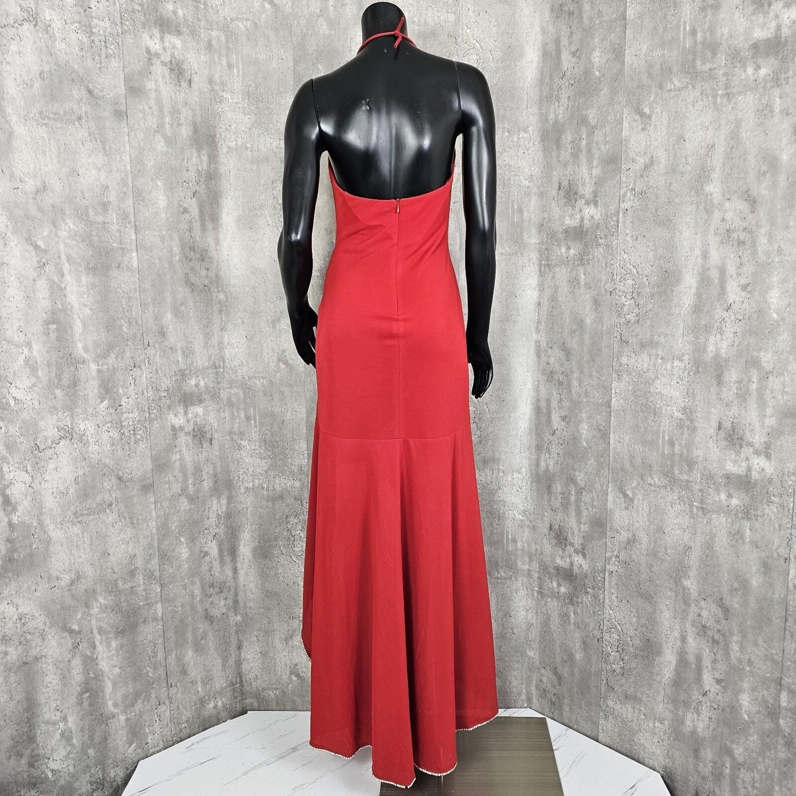 strapless open back dress Nicole Bakti - 6805 Asymmetric Neck Ruffle Accented Sheath Dress 2 / Black