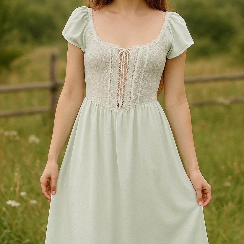 70s Milkmaid Dress - Etsy