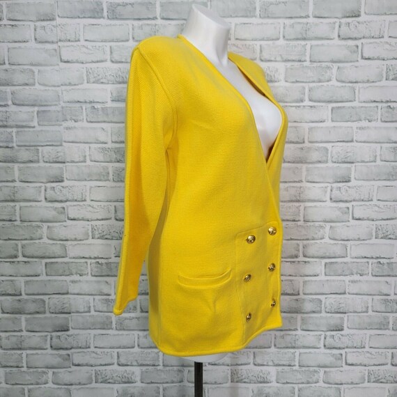 Vintage 90s Vittadini Sport Womens L Yellow Knit … - image 3