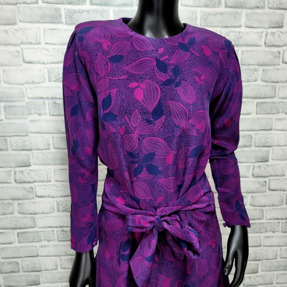 Vintage 80s Liz Claiborne Womens 6P Purple Blue S… - image 3