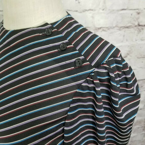 Vintage 80s Mock High Neck Half Sleeve Sheer Rain… - image 2