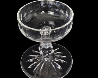 Vintage Wedgwood Germany Cut Crystal Pillar Candle Holder Heavy Base