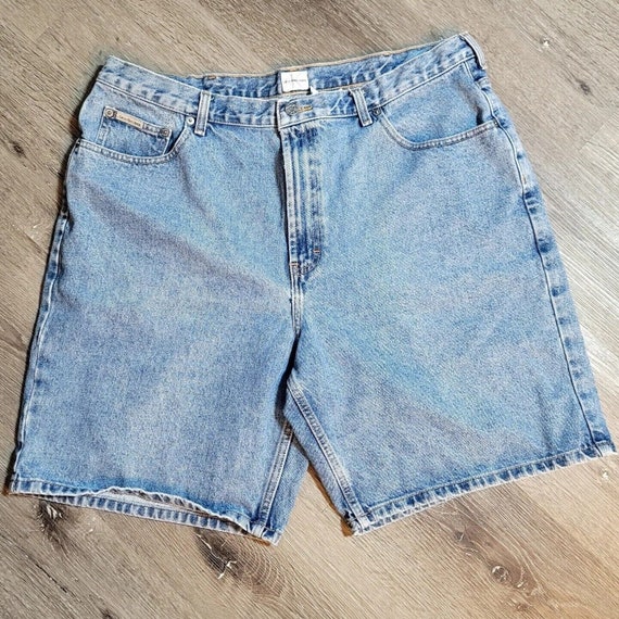 Vintage 90s Calvin Klein Jeans Mens 40 Dbl Stone Denim Jorts 