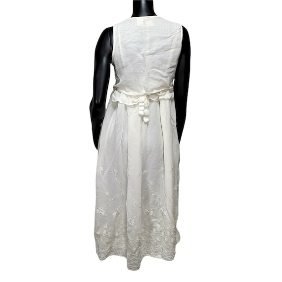 Vintage 90s Bila White Crepe Gauze Boho Prairie F… - image 6