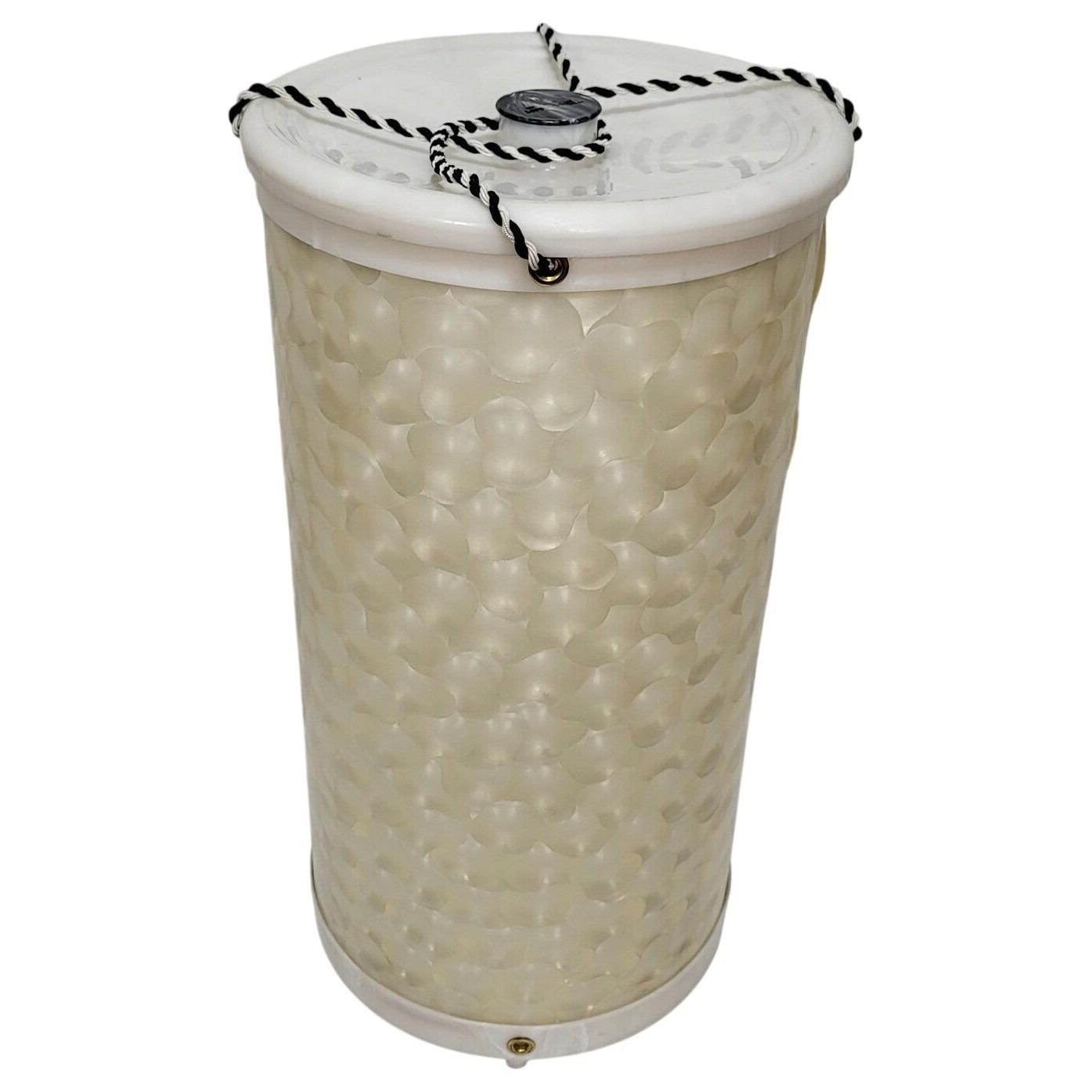 Vintage 1958 Tuppercraft Tupperware Laundry Hamper Pearlescent MCM