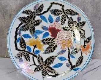 Vintage Kozan Gama Arita Japan Porzellan Teller Goldvergoldet Granatapfel 12,25 "
