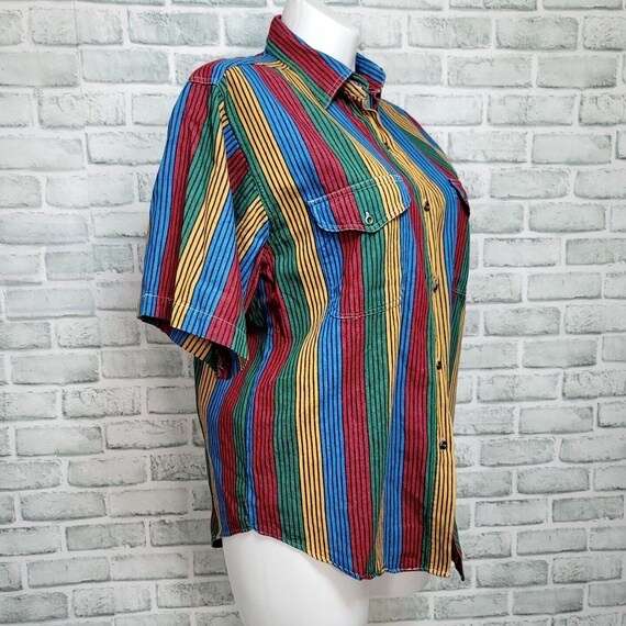 Vintage 90s Express Womens L Bright Colorful Butt… - image 4