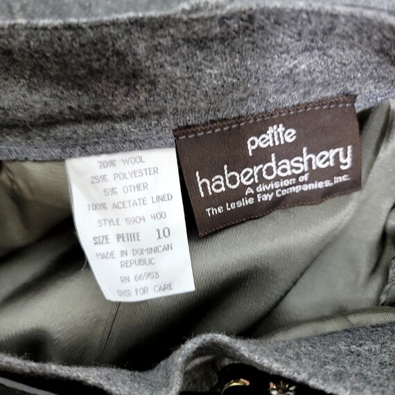 Vintage 90s Haberdashery Petite M Grey Wool Blend… - image 8