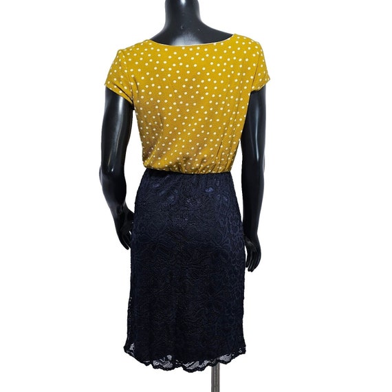 Vintage 90s Jody California Mustard Yellow Polka … - image 7