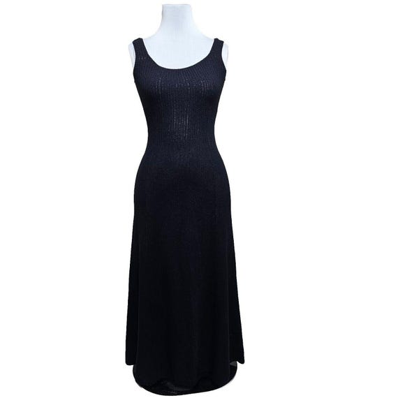 st john knits evening dresses Lurex Kimono Sleeve Gathered Waist Maxi Dress - Black main image 0