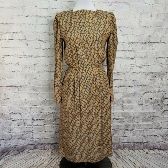 Vintage Regine Loubens Paris Silk Circle Pattern S