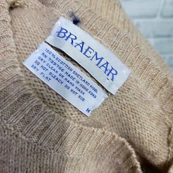 Vintage 80s Braemar Size M 100% Scottish Shetland… - image 5