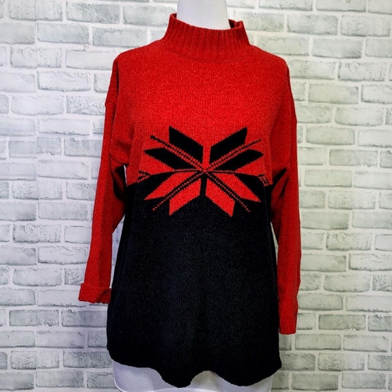 Vintage 80s Jennifer Moore Womens M Oversized Red… - image 1