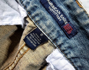 Mini Jupe En Jean American Eagle Vintage Y2K - Taille Basse - Taille 6