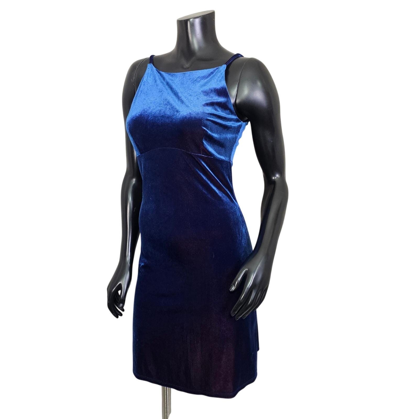 iridescent velvet dress blue and red Vintage 90s Y2K Hana Shimmer Mini Bodycon Clubwear formal velvet party dresses