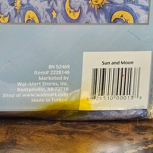 Vintage Jubilee Celestial Sun Moon Flannel Sheet Set Full Cotton Y2K NOS Whimsy imagem 4