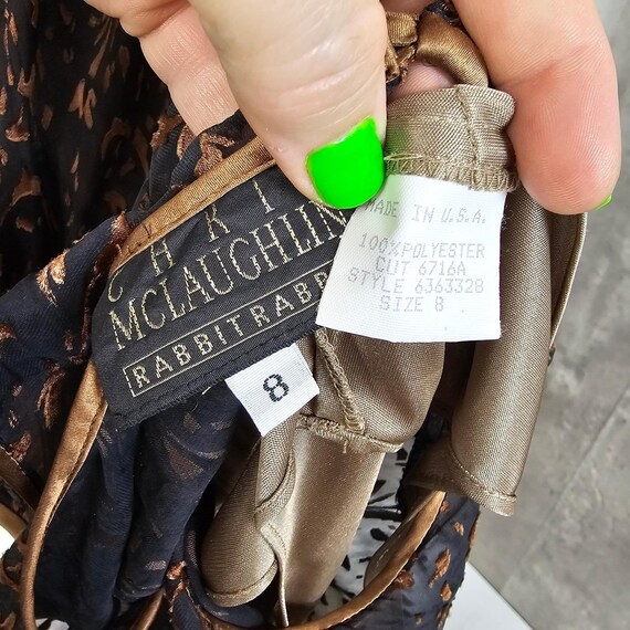 Y2K Chris McLaughlin Rabbit Rabbit Silk Burnout V… - image 8