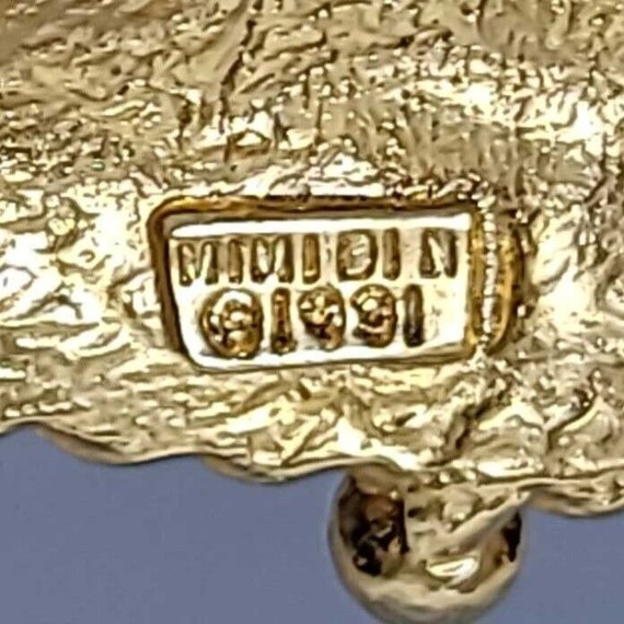 Vintage 90s Mimi Di N Womens Goldtone Paisley Buckle Faux  display picture 1