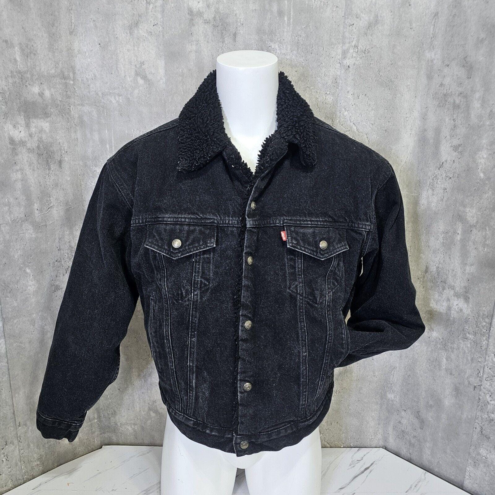 Vintage Levis Black Denim Jacket - Etsy Vintage Levis Black Denim Jacket - Etsy
