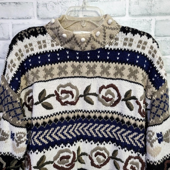 Vintage 80s 90s Express Cie Internationale Handkn… - image 4