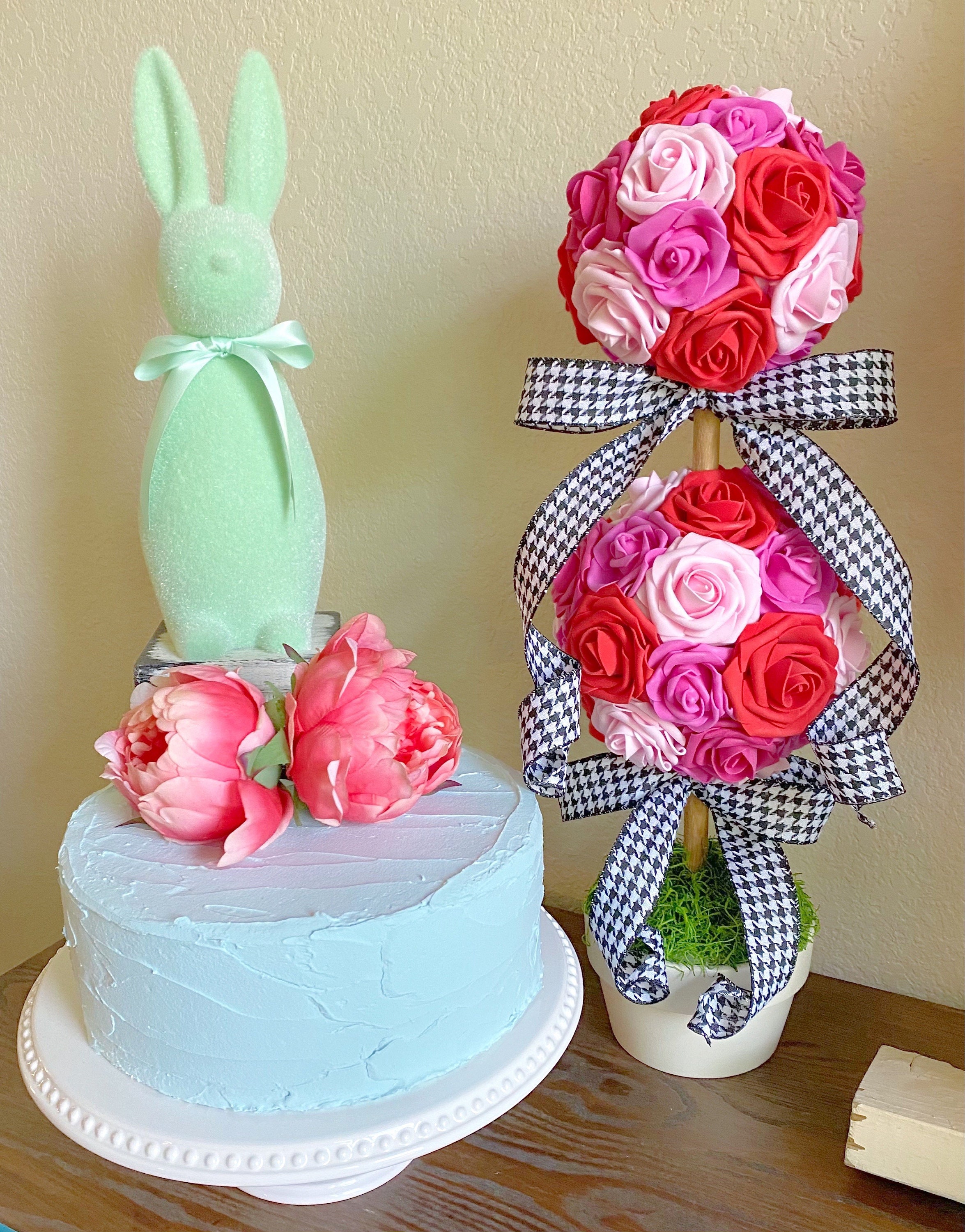 Spring Table Decor Artificial Rose Table Top Decor Roses Etsy