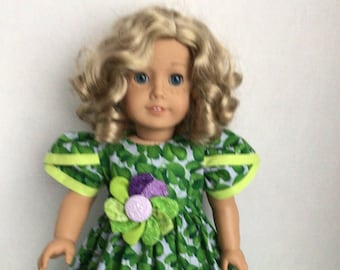 Spring Green Dress-  Clothes to Fit 18"  dolls  AG 1429